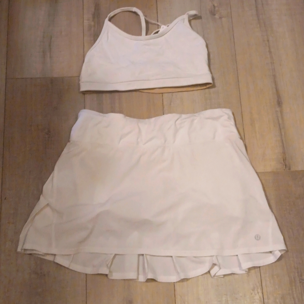 Lululemon tennis skirt and tank crop